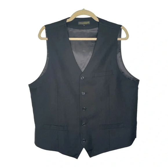 Baebeyond Mens Vest Suit Tuxedo Vest Black Size Large - Picture 1 of 3